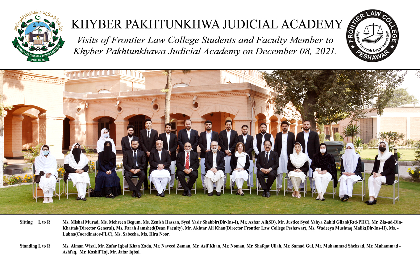 Students & Faculty Members of Frontier Law College Peshawar visited KP